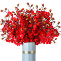 18 Pcs Artificial Plum Blossom Faux Flower Silk Simulation Bouquet