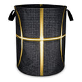 Black And Gold Basketball Laundry Basket Foldable Waterproof Oxford Cloth