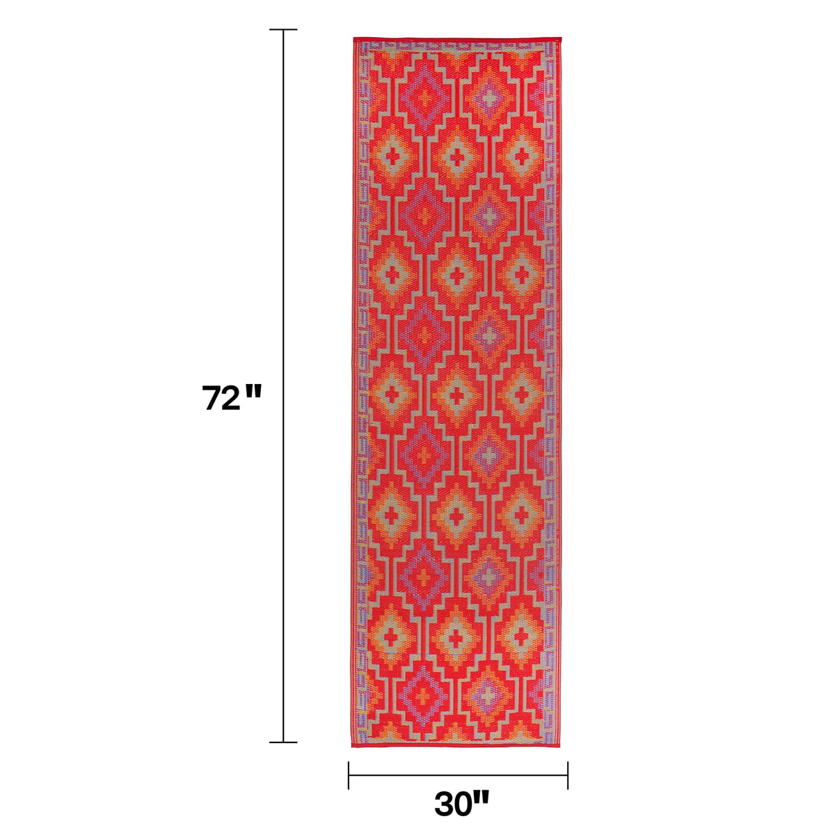 Itat Outdoor Rug - Waterproof, Fade Resistant, Crease-Free - Premium Recycled Plastic - Vintage Kilim - Porch, Deck
