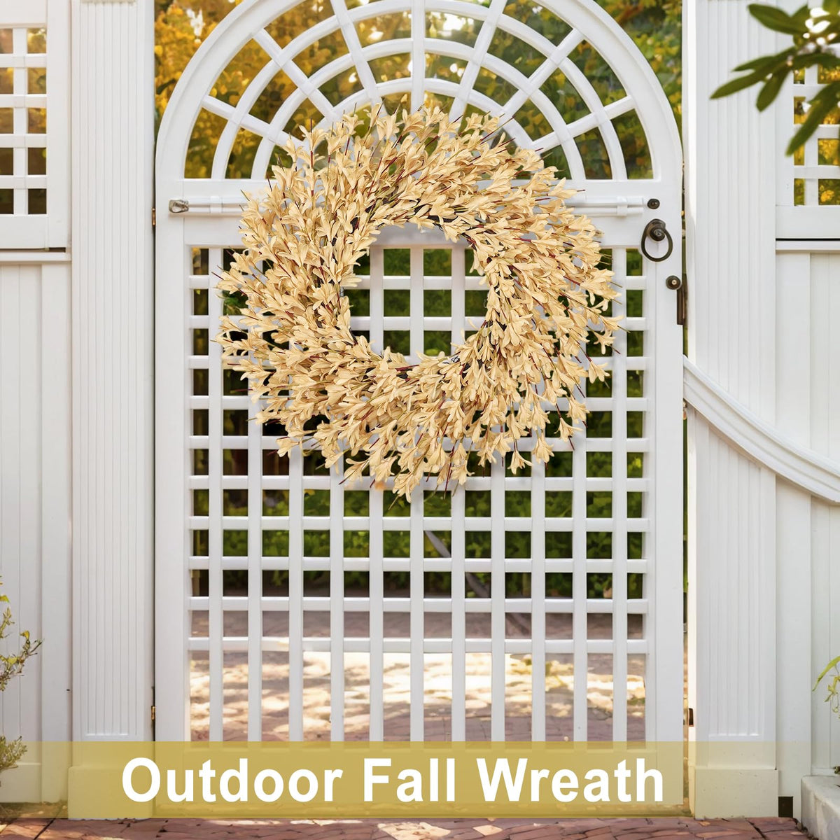 26 Inch Realistic Full Fall Wreaths for Front Door Outside Autumn Wreath