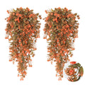 2Pcs Artificial Fake Fall Hanging Flowers Plants for Outdoors Decor