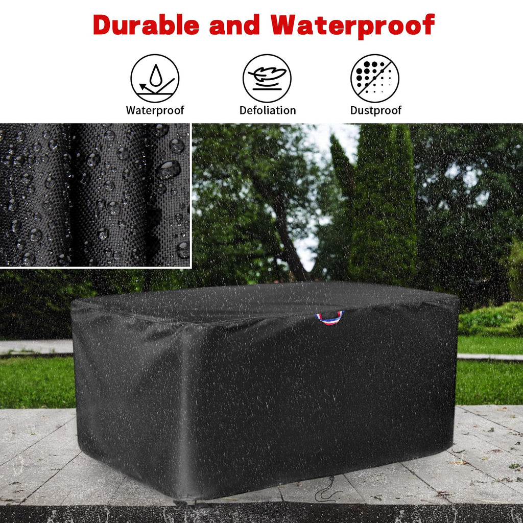 Patio 36 Inch Coffee Table Cover, Outdoor Waterproof Cover for Rectangle Coffee Table, All-Weather Protection with