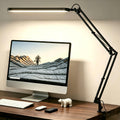 Desk Lamp, Eye Comfortable LED Desk Light for Long Hours, Adjustable Swing Arm with Memory Function, Black