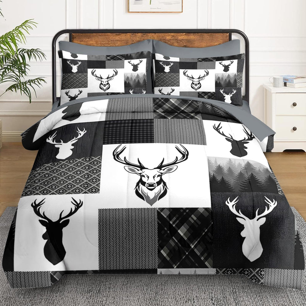 Comforter Set with Sheets, 7 Pieces Woodland Deer Bedding