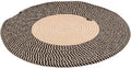 Round Jute Rug Reversible Retro Nordic Circle Carpet (45cm