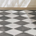 X Chris Loves Julia 12-in by 12-in Bonneville Grey & White Marble Peel & Stick Floor Tiles, FP4421