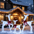 4.3FT 3 Piece Large 3D Lighted Outdoor Christmas Deer Family Set