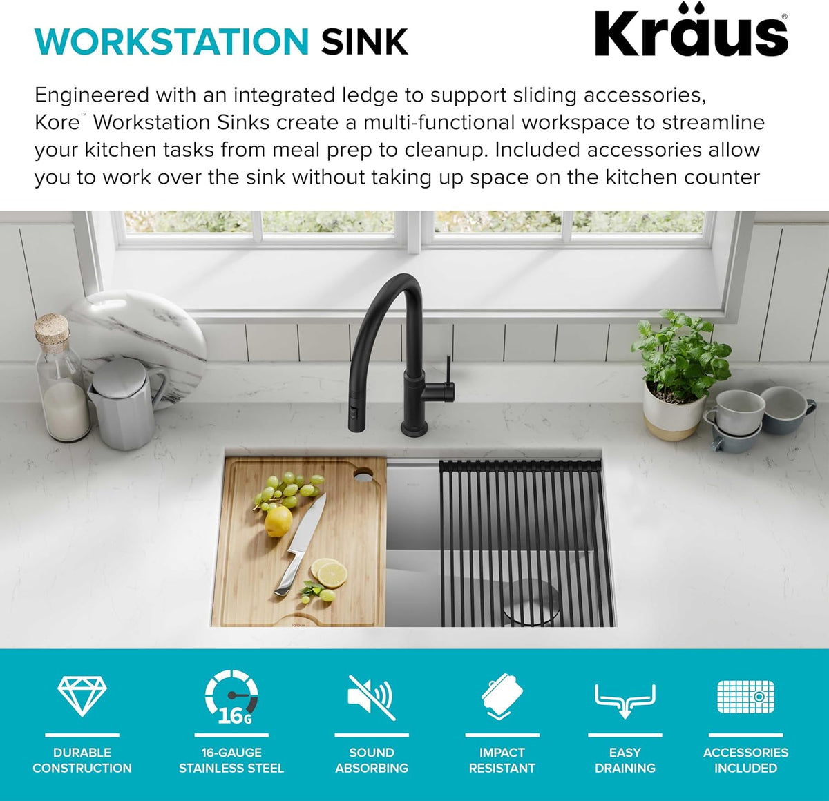 Stainless Steel 30 in Undermount Kitchen Sink KWU110-30