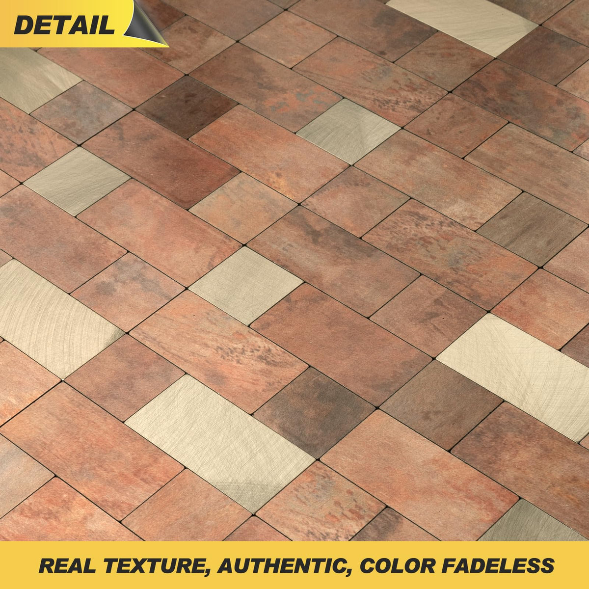Peel and Stick Backsplash Tile, Stick on Stainless Steel Backsplash Metal Tiles Walls in Copper (12''x12'',10 Sheets)