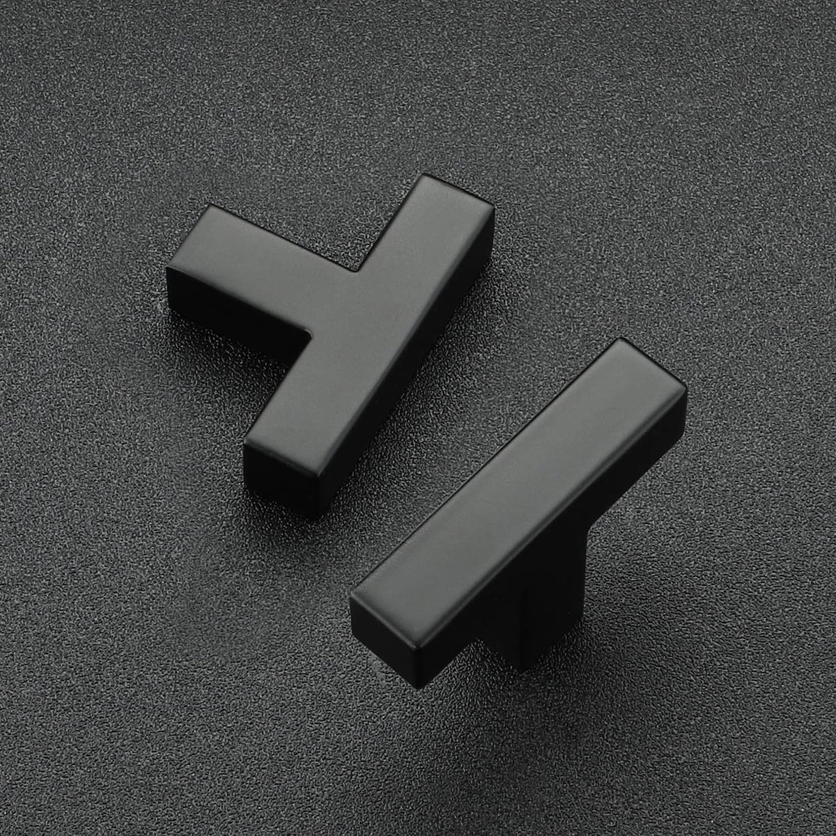 10 Pack Black Square Bar Cabinet Knobs 2 Inch Kitchen Handles