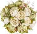 Peonies Artificial Flowers, 13 Stems Faux Peonies Real Touch 2 Pack - Set of 2