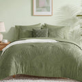 Comforter Set-7 Pieces Tufted Green Bed in a Bag Bedding Set