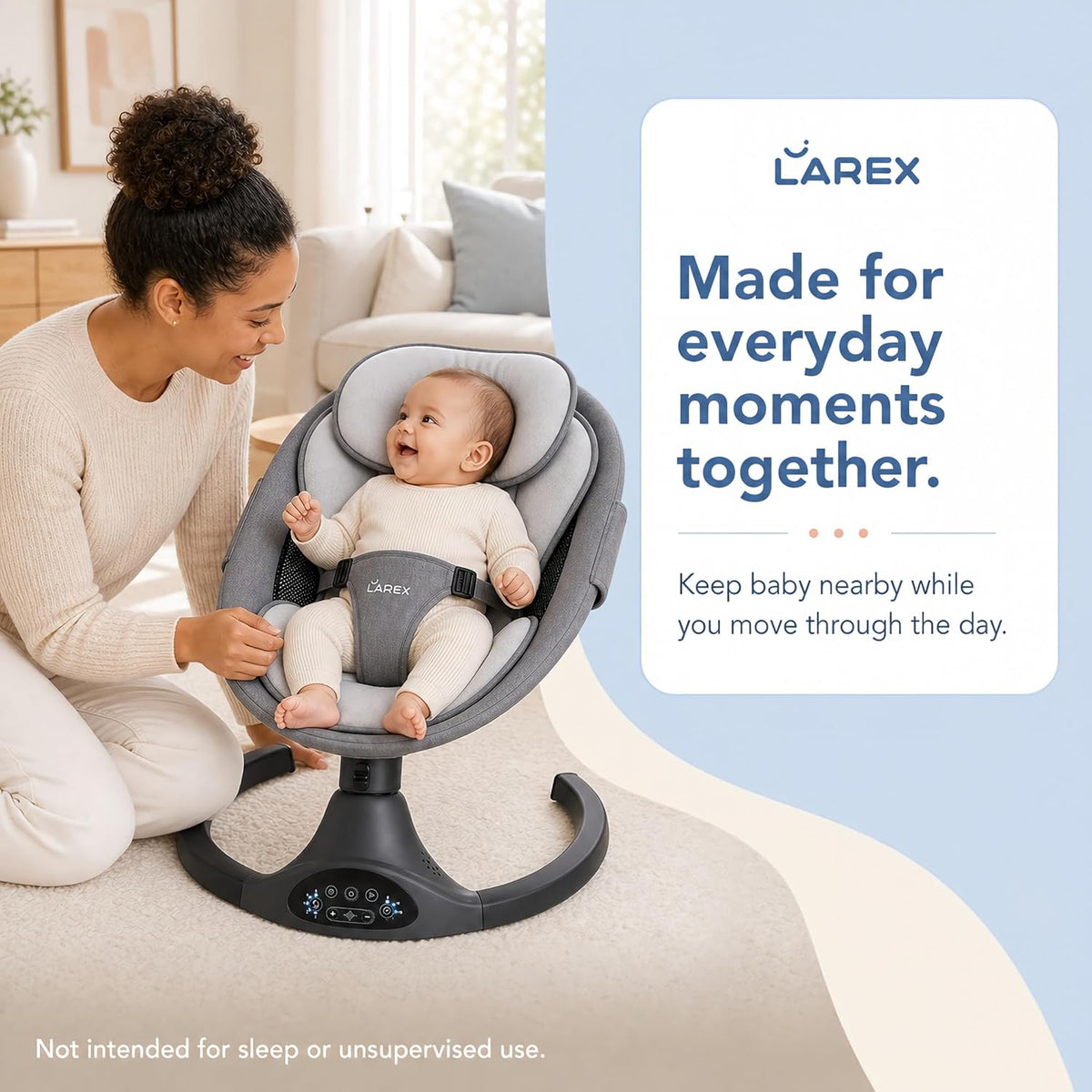 Baby Swing for Infants to Toddler with Remote Control & Bluetooth