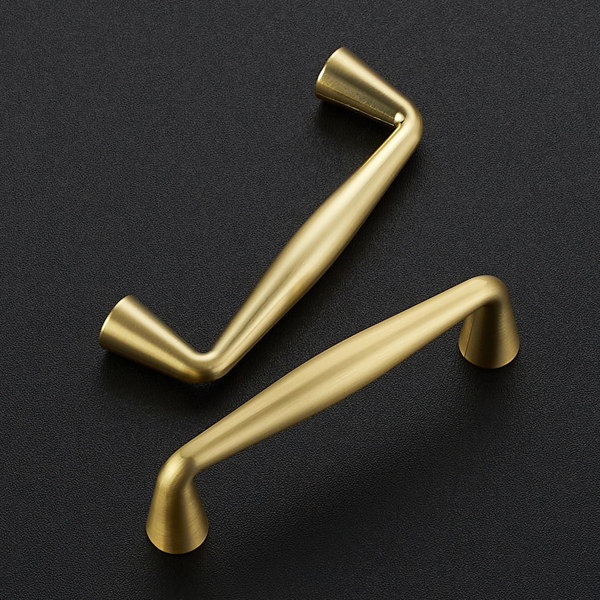 Brushed Gold Cabinet Handles Solid Handles,3 Inch,30 Pack