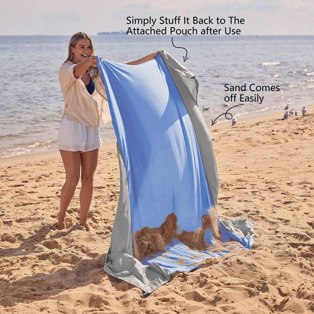 Beach Blanket Sandproof Waterproof, Extra Large Beach Mat