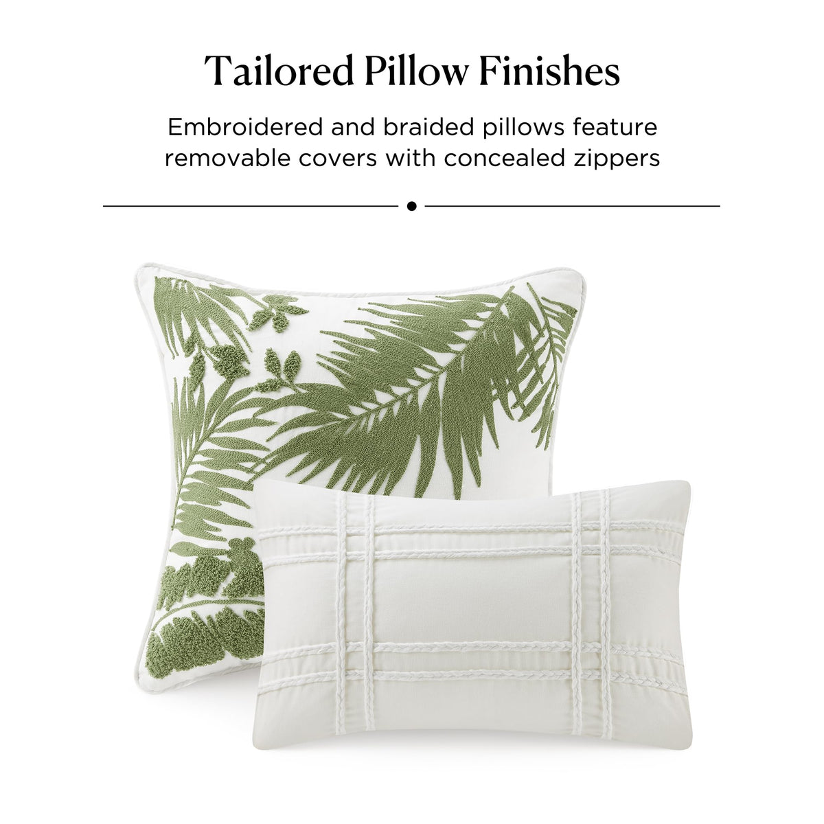 Comforter Set, Tropical Palm Print, Soft Cotton Oversized Comforter for a -Size Bed, Coastal