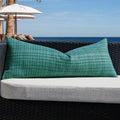 Outdoor Waterproof 14"x36" Lumbar Pillow Cover 1 Pack, Teal