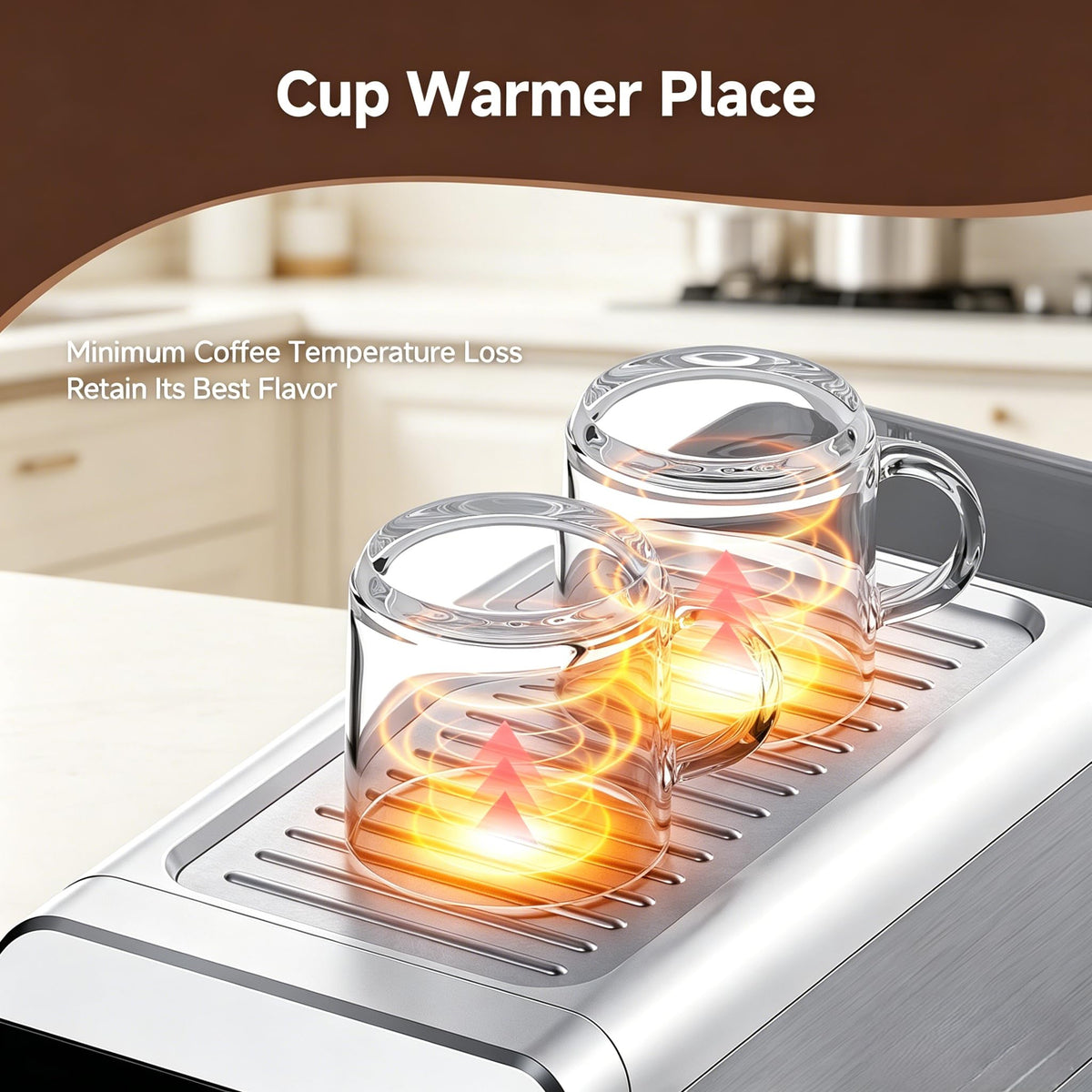 20 Bar Compact Home Espresso Coffee Machine, Matte Silver