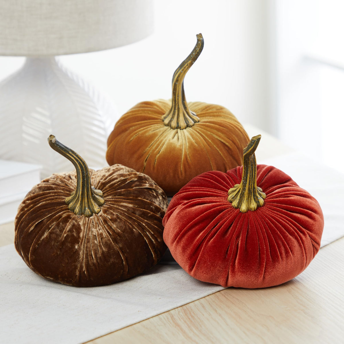 Rust 6.25 inch Velvet Pumpkin (Rust)