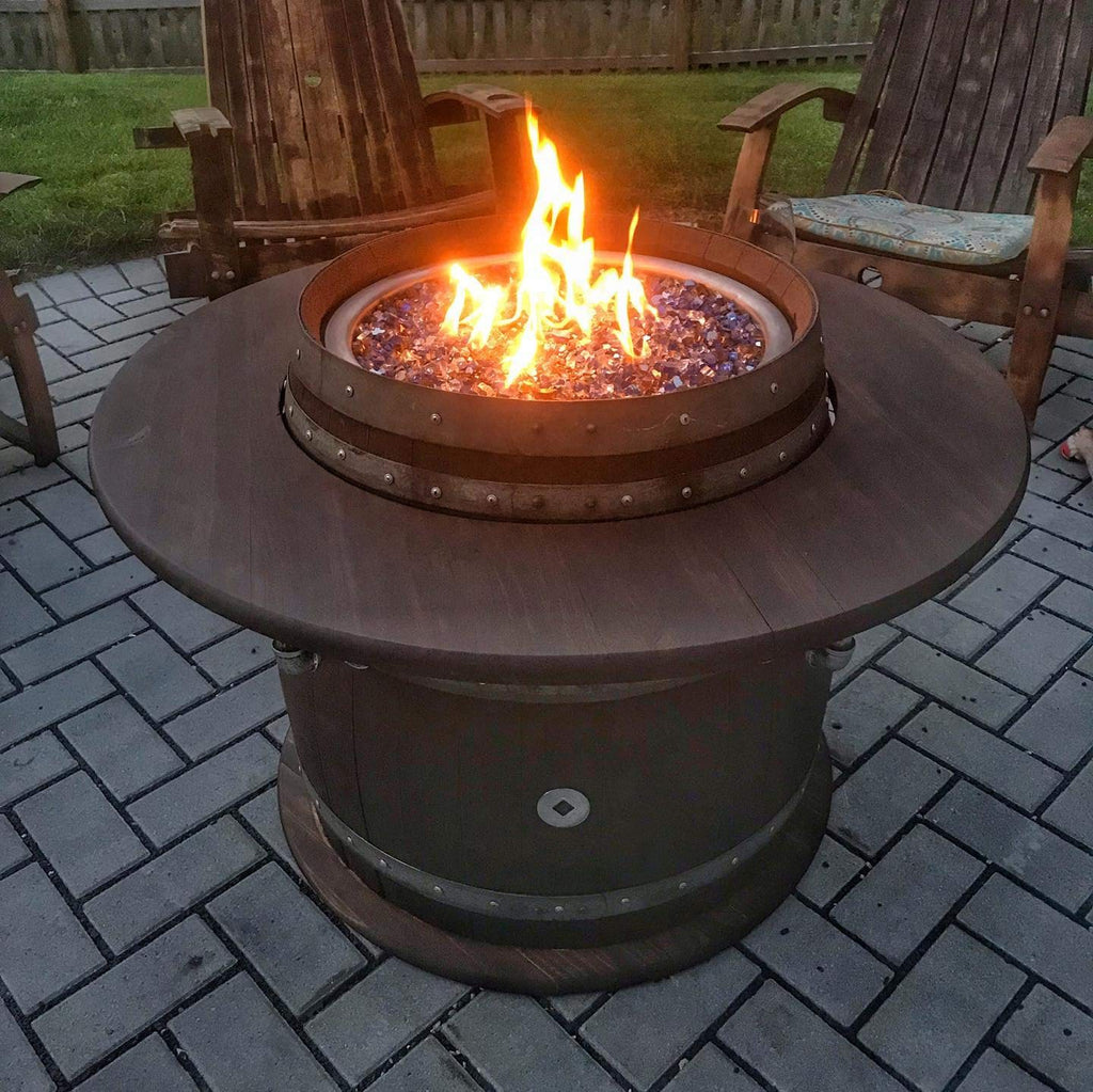 30" Round Drop-In Fire Pit Pan w/ Installed 24" Round Stainless-Steel Fire Ring Burner - Weatherproof, Whistle-Free