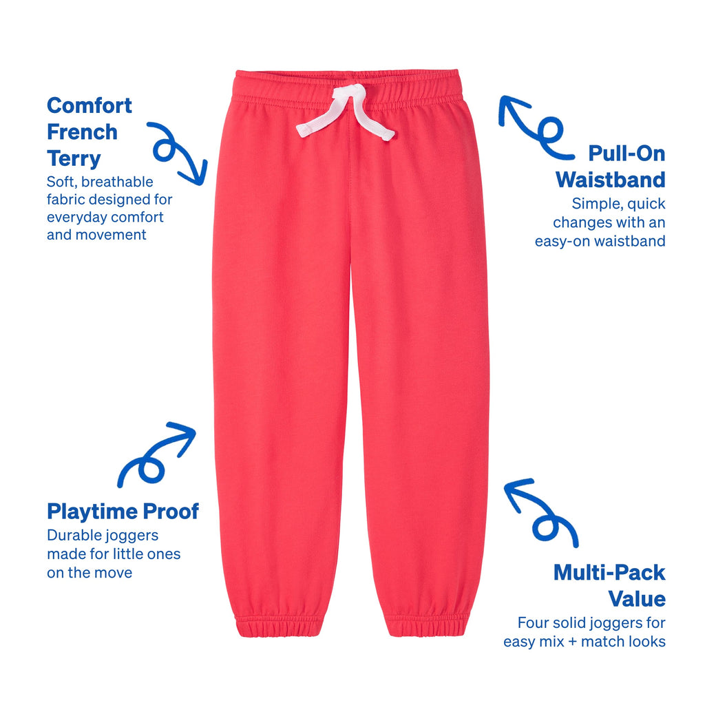 Toddler Boy Solid Jogger Pants, Pack
