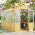 6 x 8-Ft Wooden Greenhouse