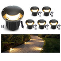 Landscape Well Lights Outdoor - Brass Weathproof Low Voltage In Ground Lighting, LED 12V Turret Top Fixture, Antique