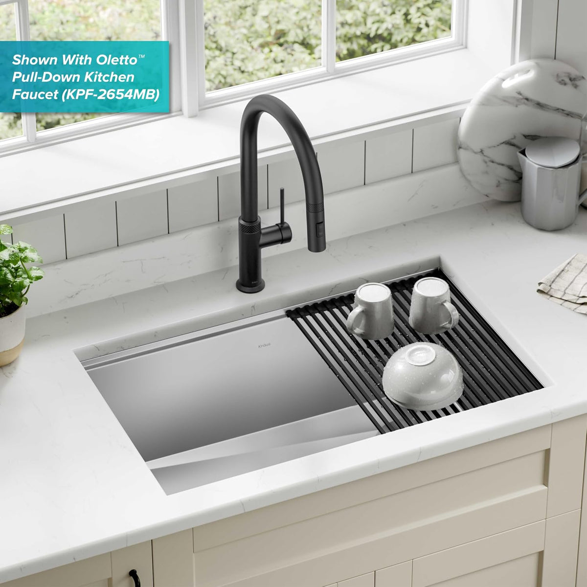 Stainless Steel 30 in Undermount Kitchen Sink KWU110-30