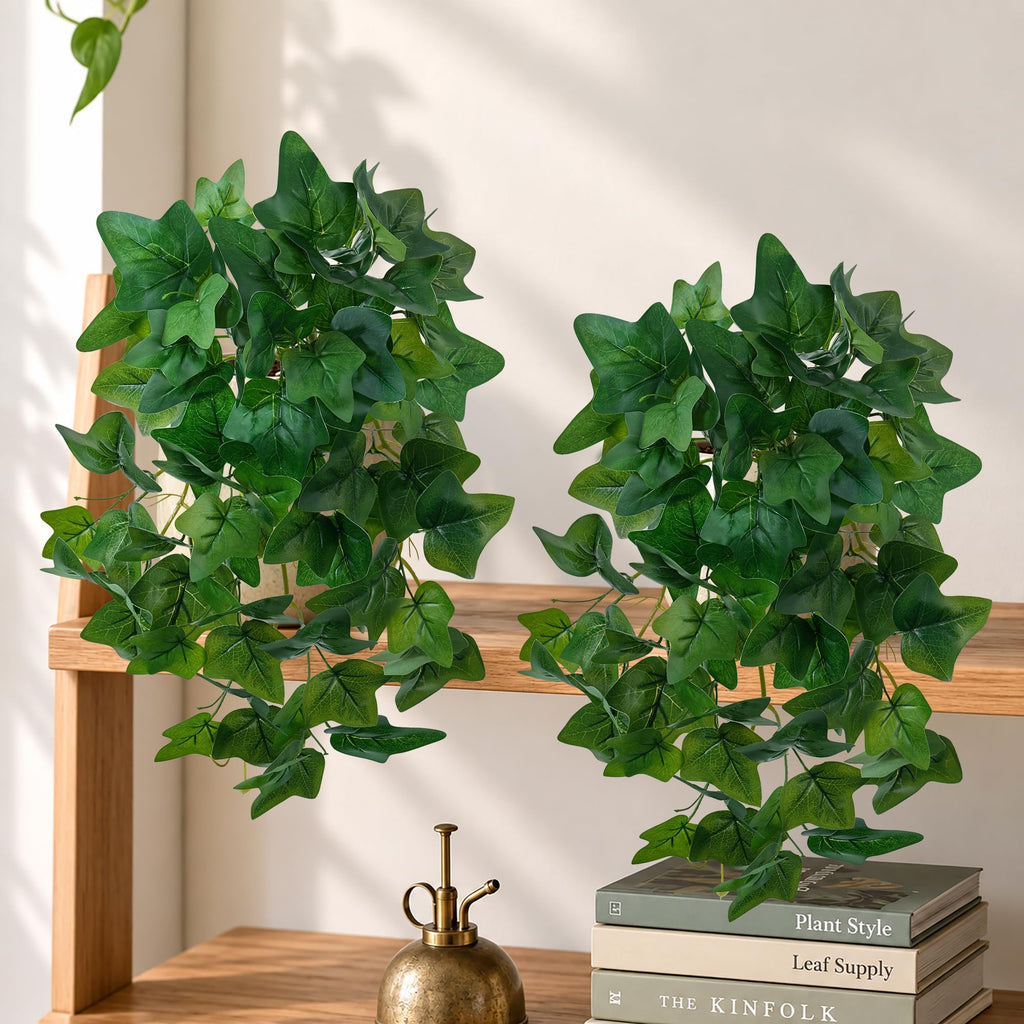 Faux Outdoor Plants Fake Hanging Plants, 2PCS