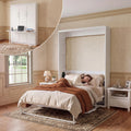 Queen Murphy Bed with Desk, Space-Saving Wall Bed