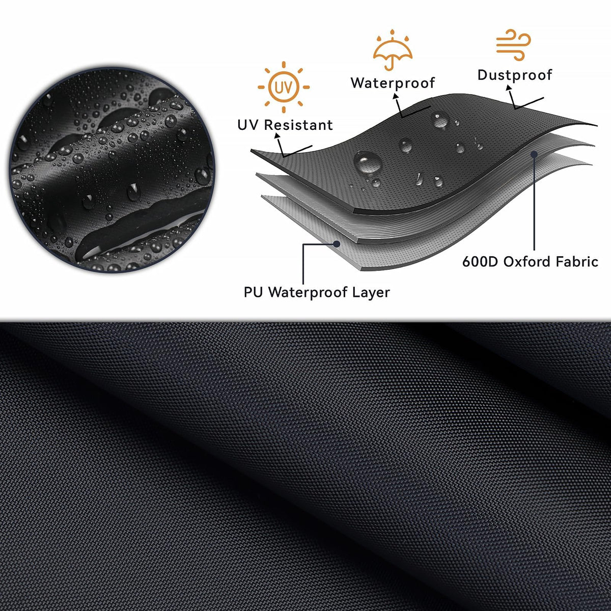 82 Inch Outdoor Waterproof Bench Sofa Cover, 82" L x 39" W x 36" H