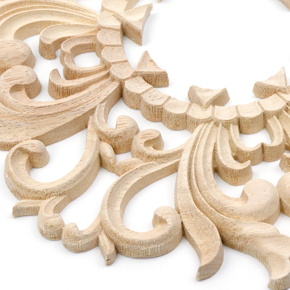 1PCS Ceiling Medallion 11.81"ODx3.15"ID Rubber Wood,Style 8