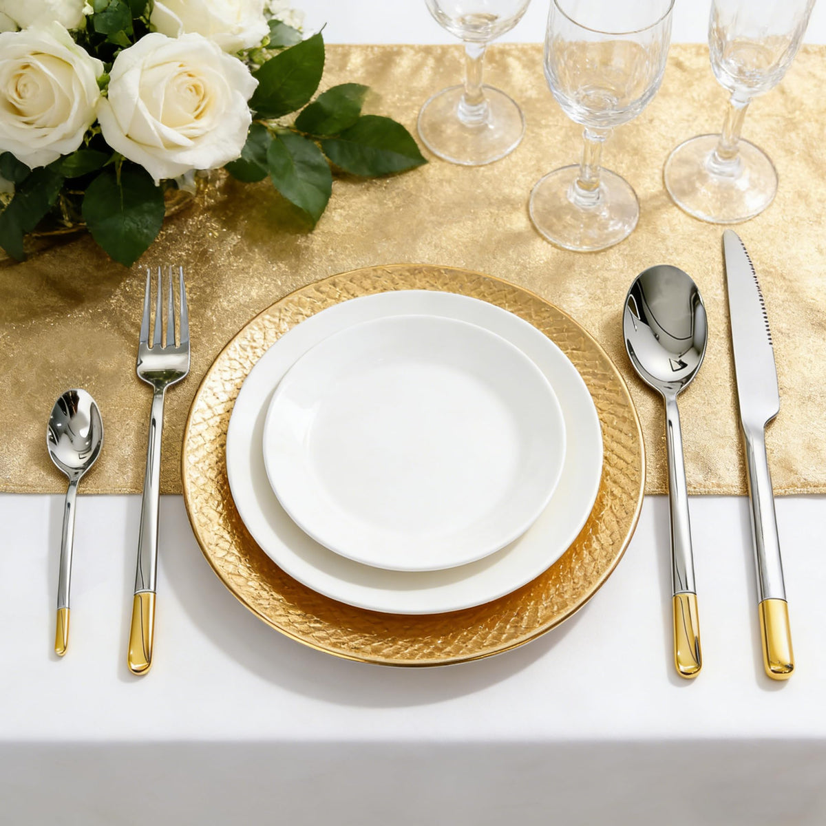 Silverware Set Service for 8, 32-Piece Modern Stainless Steel Flatware Cutlery Set, Dinnerware sets Include Fork