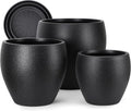 Plant Pots 17.5/14.8/12.2 inch Set of 3, Flower Pots with Drainage Holes, Large Planters for Indoor Outdoor Garden