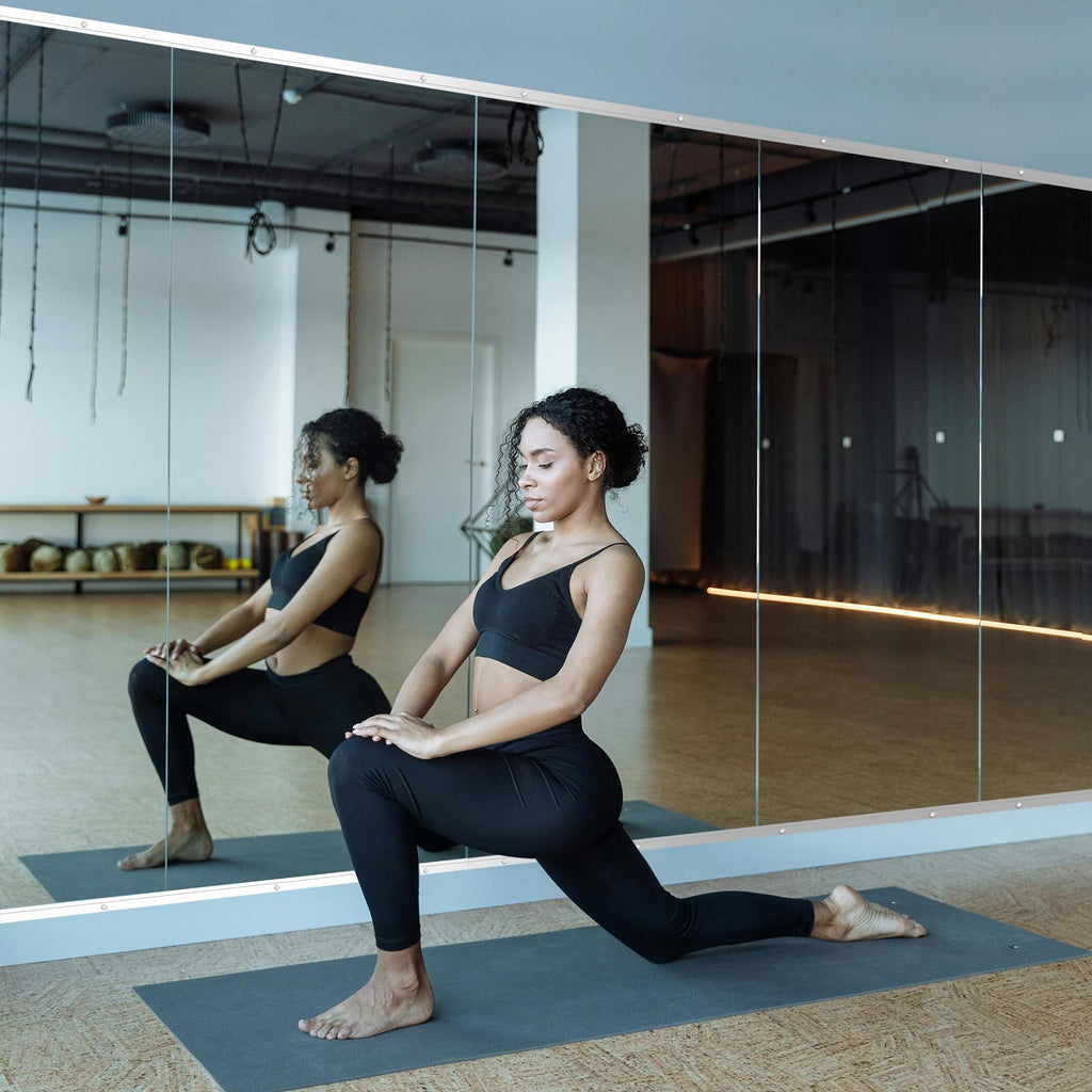Gym Mirror for Wall, 48" x 28" x 2PCS Frameless Full Length Mirror