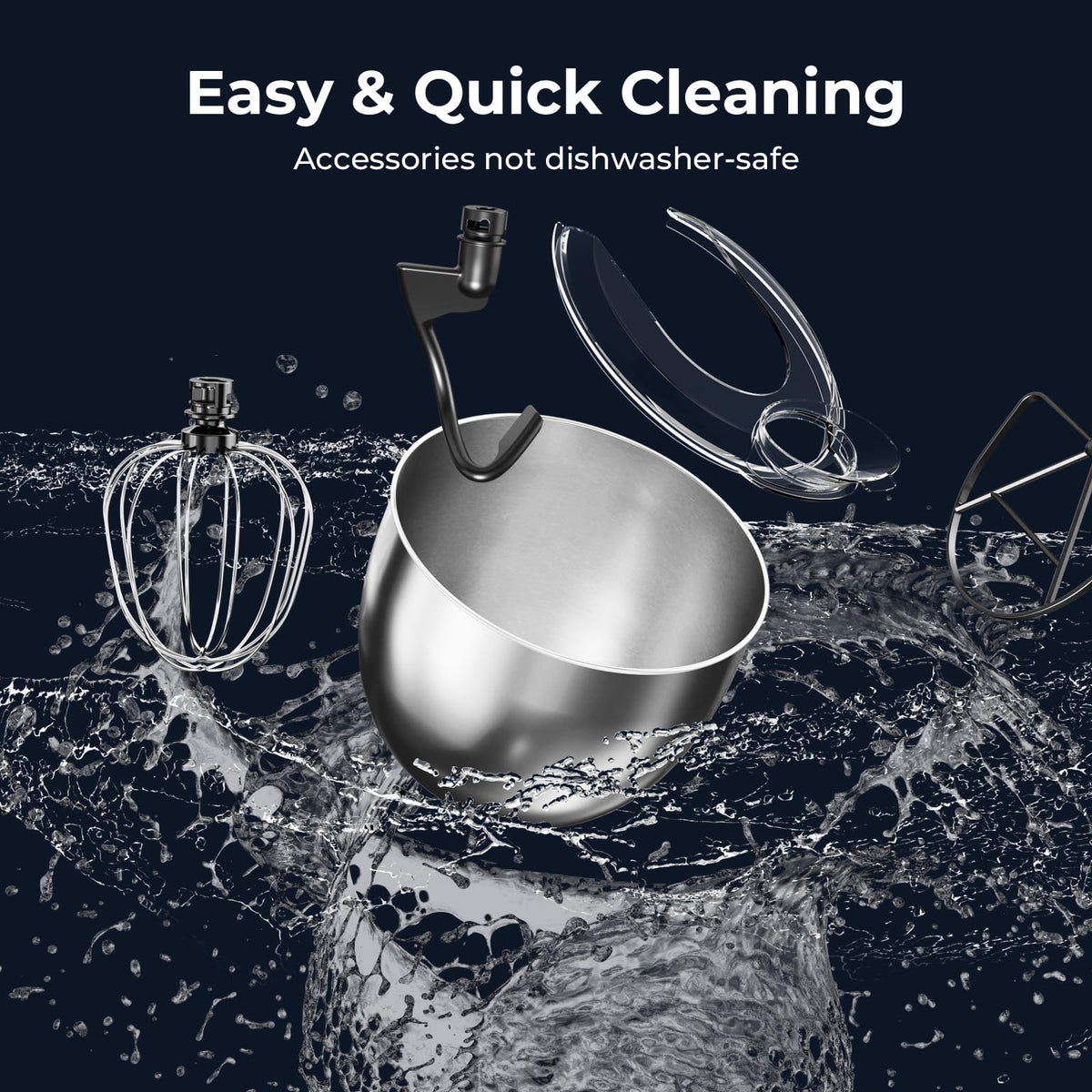 5.3 Quart Electric Stand Mixer With 12 Speed, Low Noise