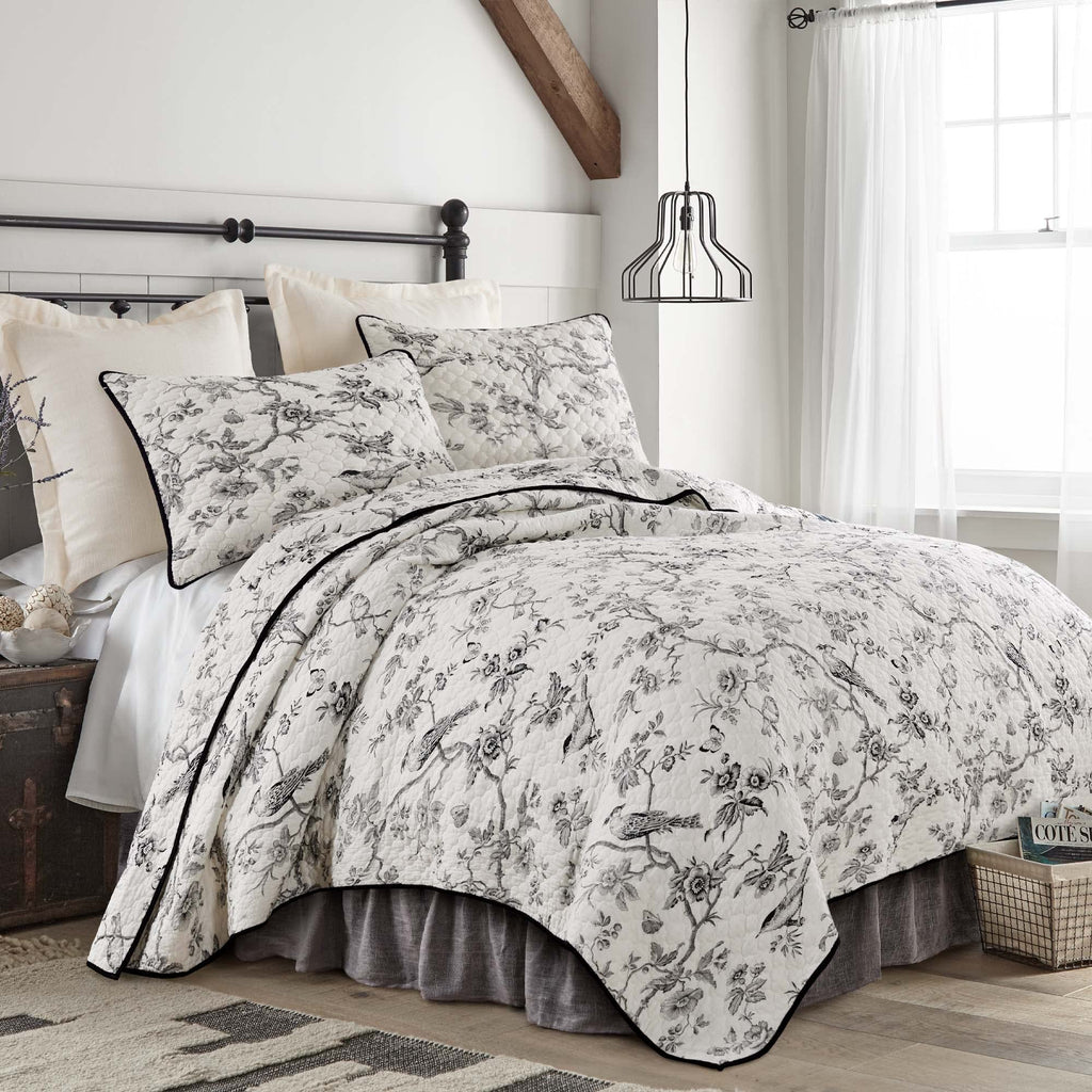 Linen Dust Ruffle - Sized - 76x80x16in. - Charcoal