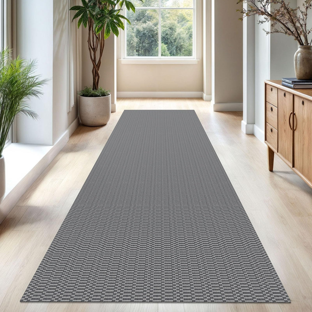 3x10 Runner Rug, Washable Non Slip Long Kitchen Hallway Rug, Grey