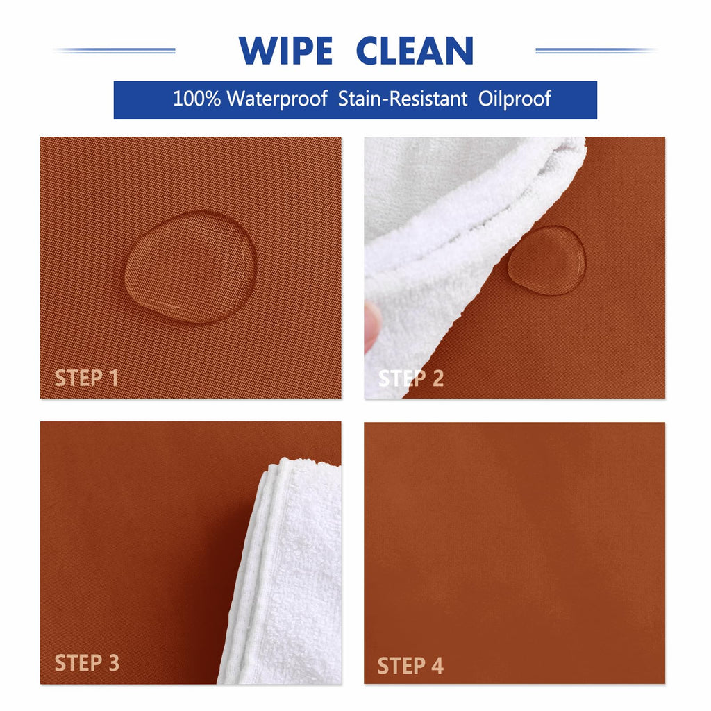 Round Tablecloth, 90 Inch, Rust, 1 Pack