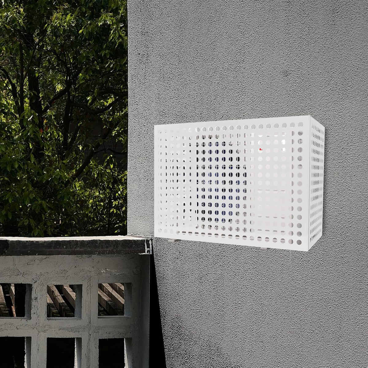 Air Conditioner Fence, Air Conditioner Fence for Outdoor Units, Privacy Fence Cover for A/C Conditioning Unit - White