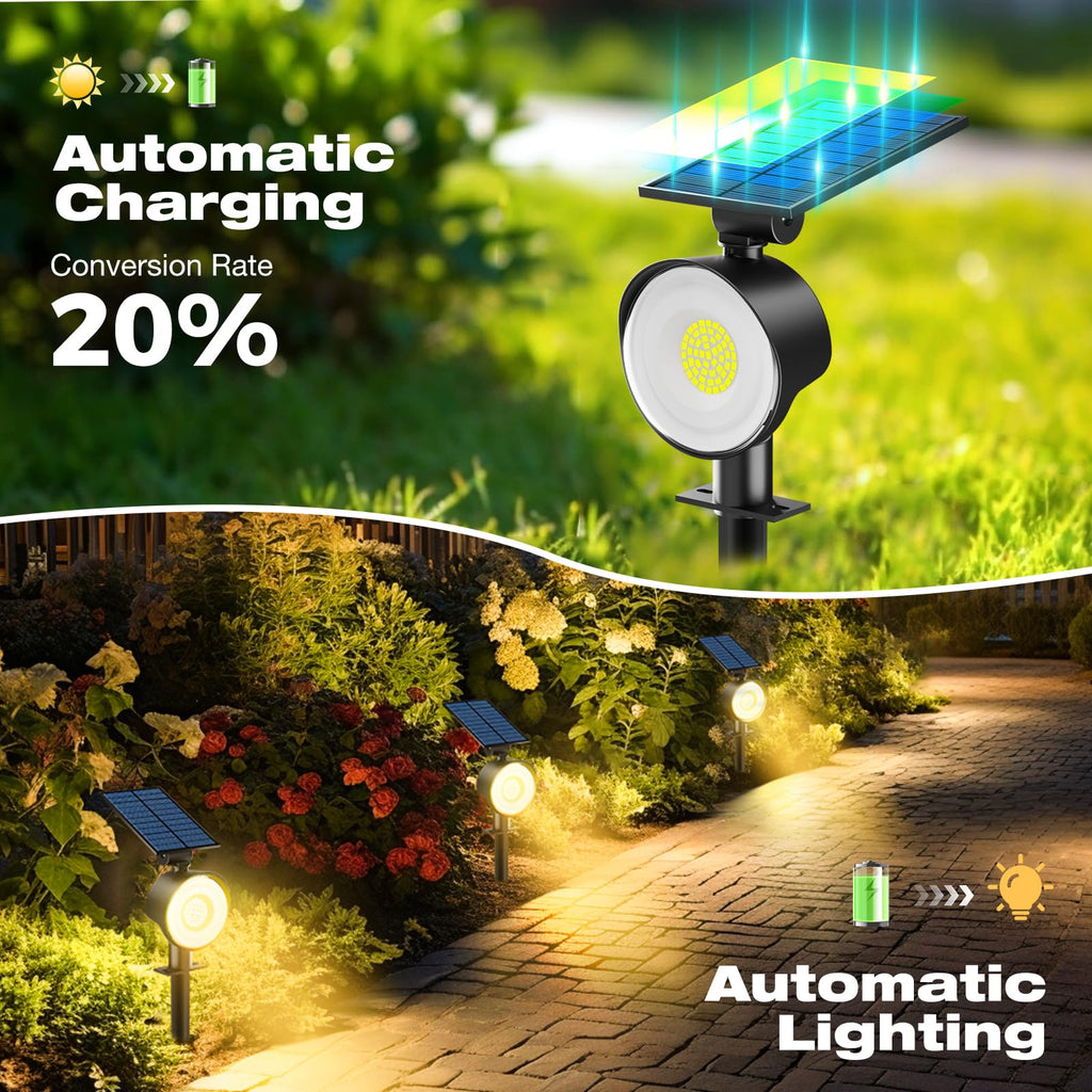Solar Spot Lights Outdoor Waterproof, Landscape Spotlights