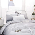 Striped Cotton Comforter Set, Gray