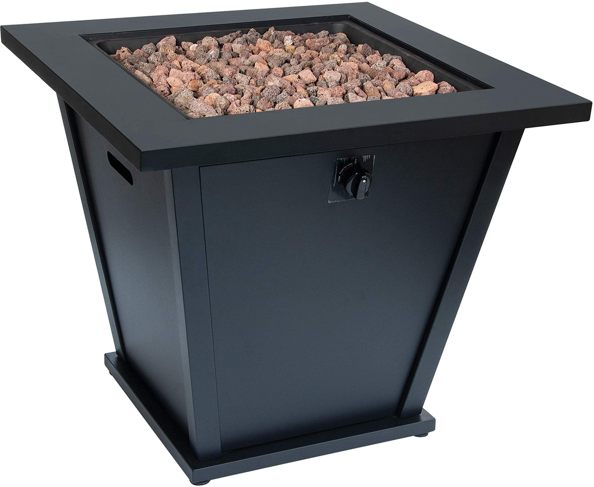 28in Olivera Fire Table, Black