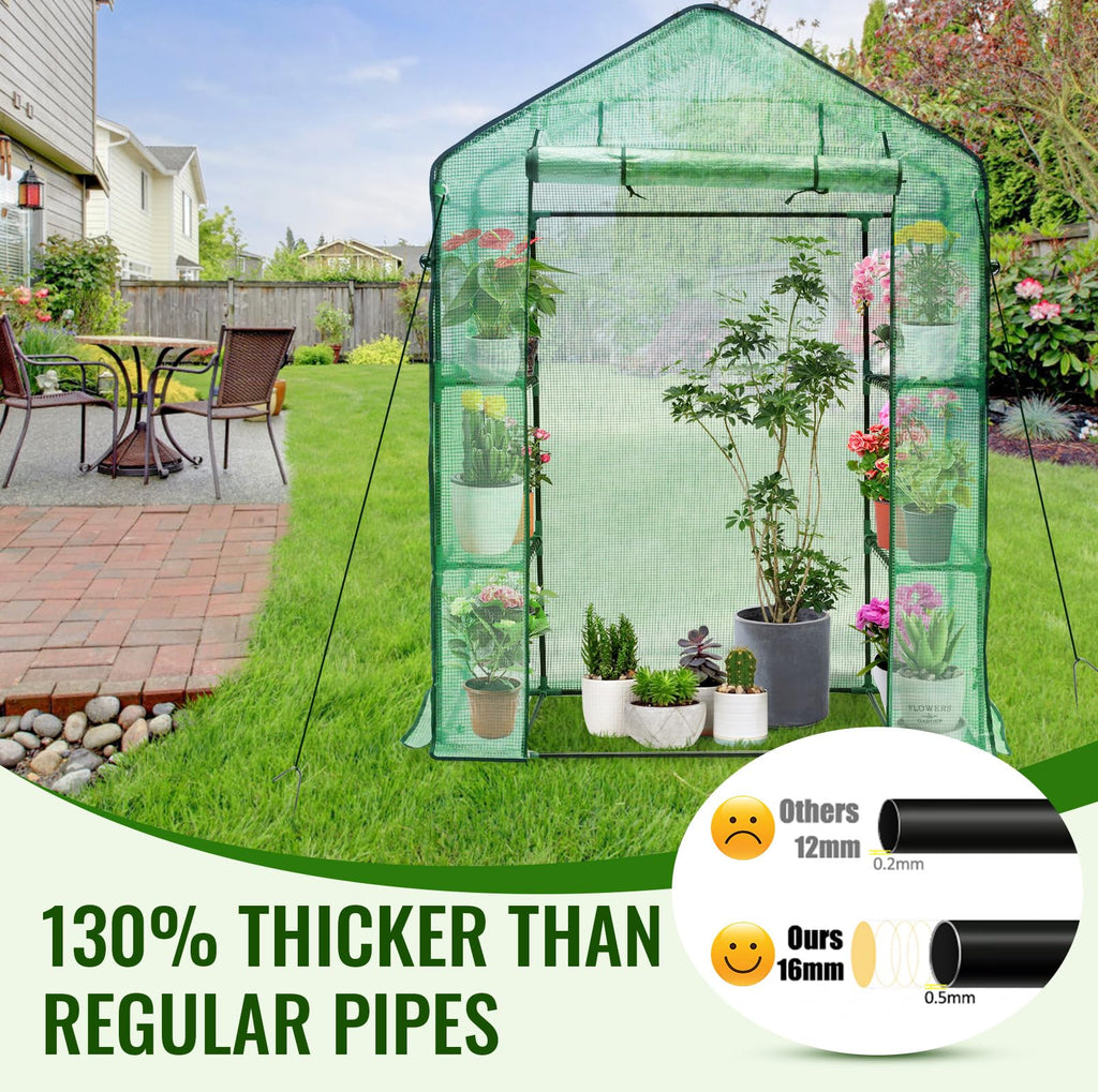Greenhouse, 28 x 57 x 76'' Walk in Greenhouses for Outdoors Indoor