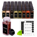 48 Pack Glass Spice Jars with Labels, 4oz Spice Containers