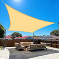 Shade Sail 12'X20' Rectangle Sand UV Block Breathable Sun Shade Canopy for Outdoor Patio Garden Deck Backyard