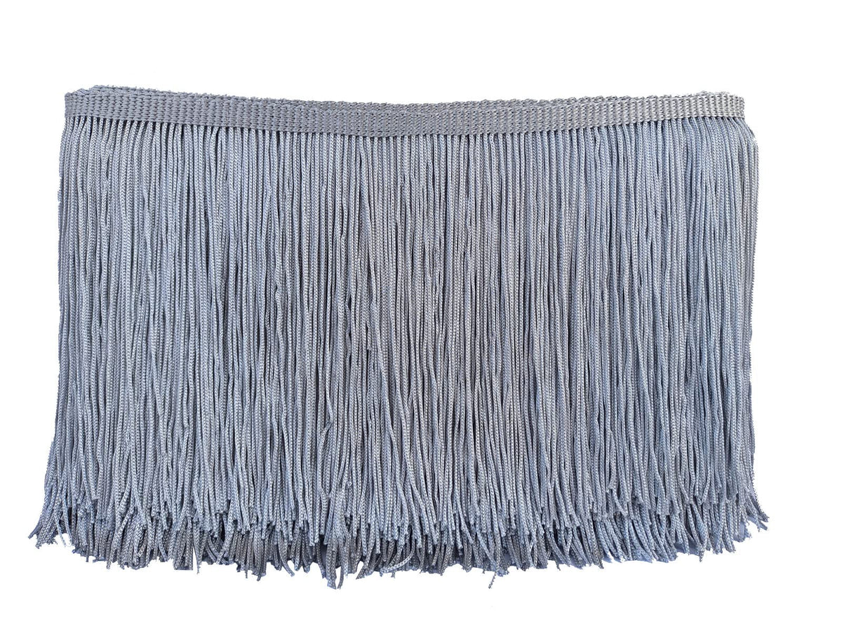 Chainette Fringe Trim 6 Inch 10 Yards Tassel Fringe Trim for Sewing Craft DIY Decoration(914 Gray)