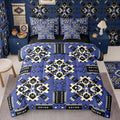 Navy Blue Southwestern Comforter Set 7-Piece Bed in a Bag