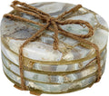 Round Agate Coasters, Multicolor - Set of 4