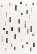 Yitta Wool Living Room, Bedroom Area Rug - Abstract Striped Geometric - Contemporary Modern Minimalist Scandinavian